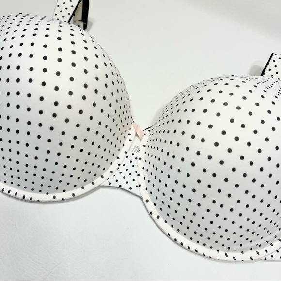 Catherines Intimates Underwire Bra White With Black Polka Dots Print Size 54D - Picture 2 of 4